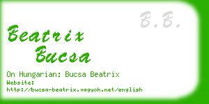 beatrix bucsa business card